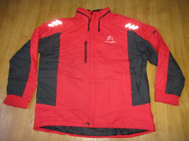 シトロエン WRC 全刺繍ロゴ チーム 収納フード付き防寒ジャケット サイズLL 美中古拍卖