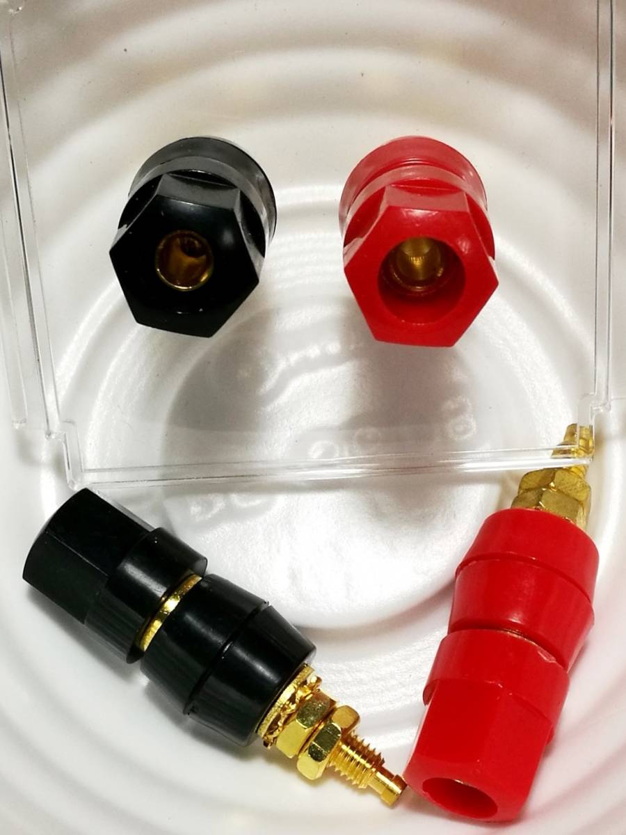 ♪♪6角形ツマミ高級スピーカー端子4個セット①♪♪拍卖