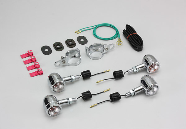 ハリケーン HURRICANE スティード600/VLX、400/VLX/VCL 88-98 NC26用 ミニブレットウインカーkit フォークマウント クリアレンズ HA5443C拍卖