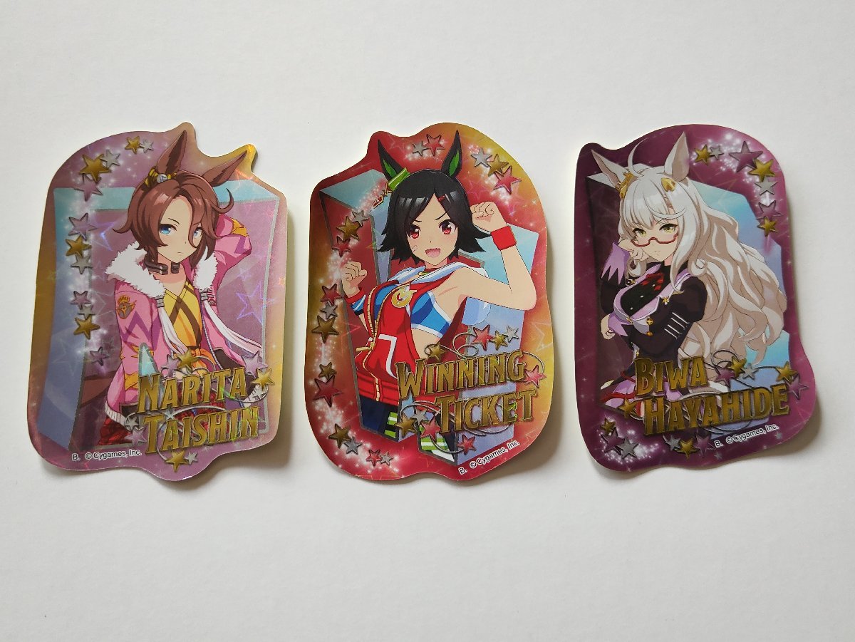 ウマ娘プリティーダービー ウイニングチケット ビワハヤヒデ ナリタタイシン メタルステッカー 出走! 2nd Anniversary拍卖