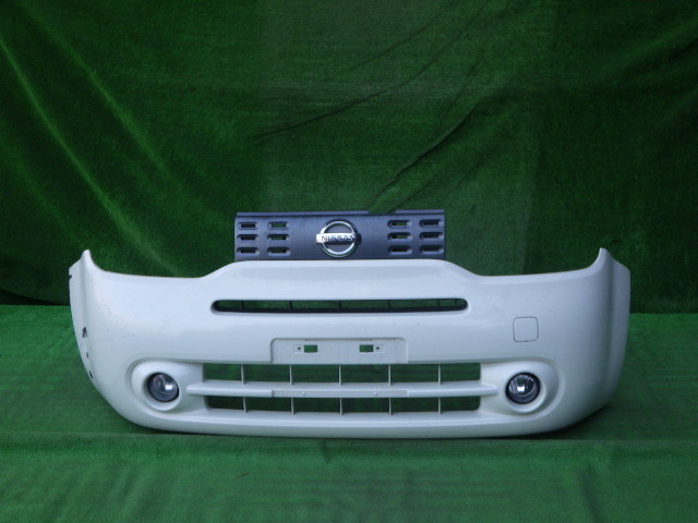 Z12 NZ12 キューブ 純正フロントバンパー 日産 キューヴ 白 パール 62022 1FA0H グリル フォグ付拍卖