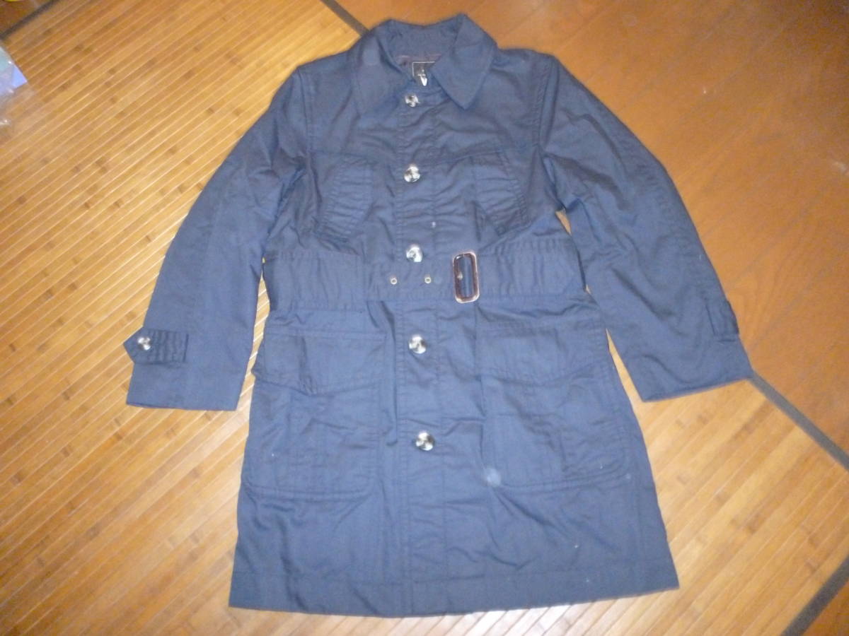 41-80♂:VANjac ヴァンジャケット トレンチコート size.S 色.紺 IVY トラッド 拍卖