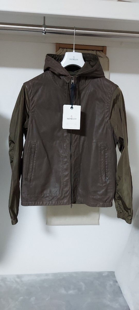 正規品 極美品 希少 限定 MONCLER AGRIATES モンクレール アグリアテス レザー ナイロン ジャケット拍卖