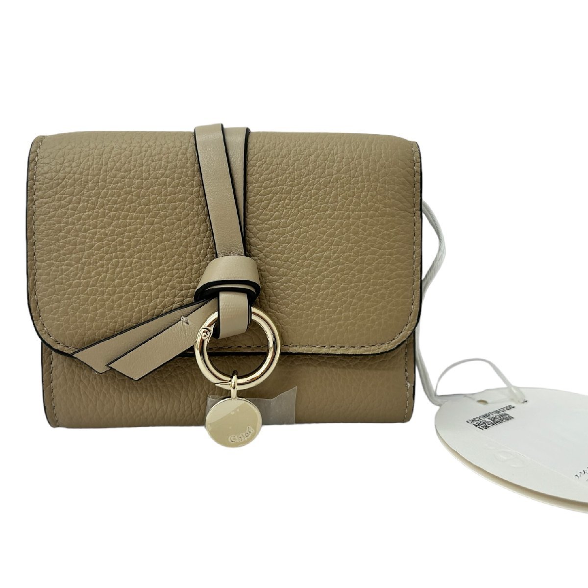 Chloe クロエ スモールトリフォールドウォレット CHC21WP718F5720G コンパクトウォレット 財布 ベージュ系 レディース 【中古】拍卖