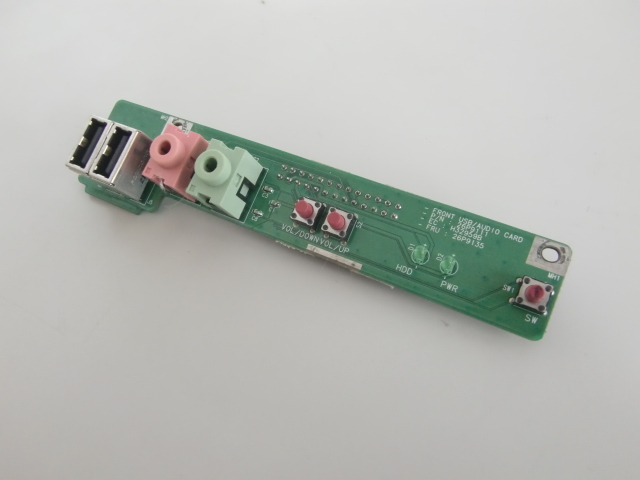 パワース スイッチ ボリュームスイッチ ボード マザーボード取付部分 MIC/LINOUT ジャック USBポート2個 PWR&HDDランプ 部品拍卖