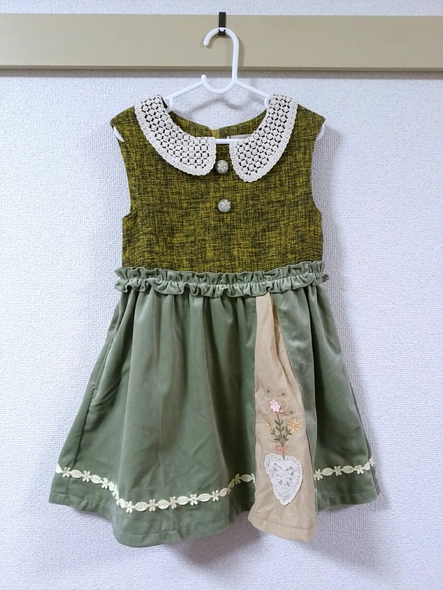 【新品】souris(スーリー)ツイード ジャンパースカート 120 カタログ掲載品拍卖