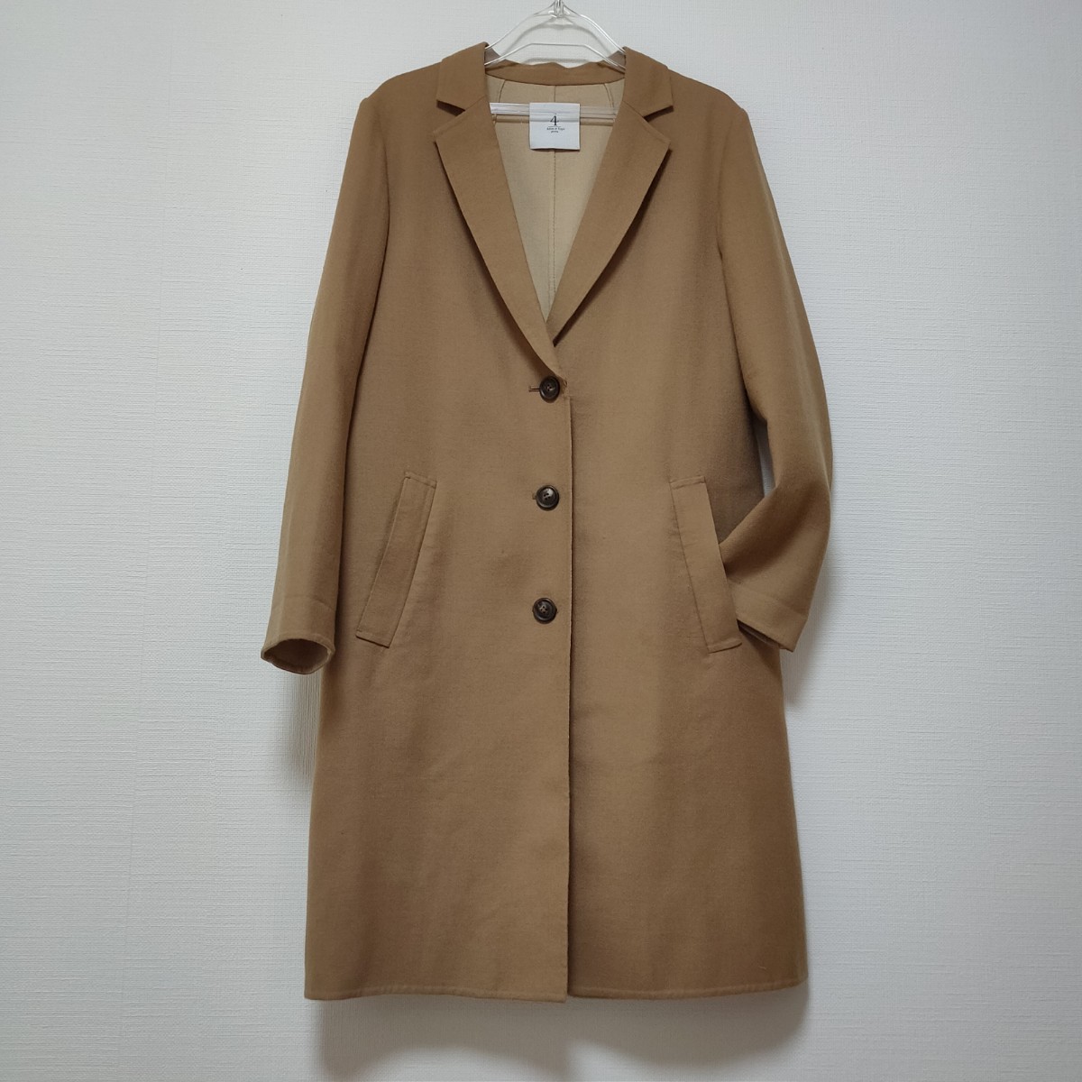 美品 アダムエロペ Adam et Rope' ウール チェスター コート アウター ロングコート ブラウン36拍卖