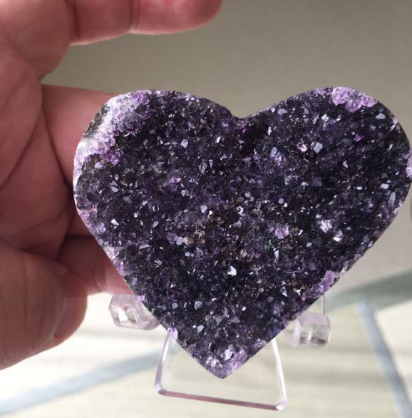 高品質アメジストドームミニハートクラスター(ウルグアイ産) 送料無料 本物保証拍卖