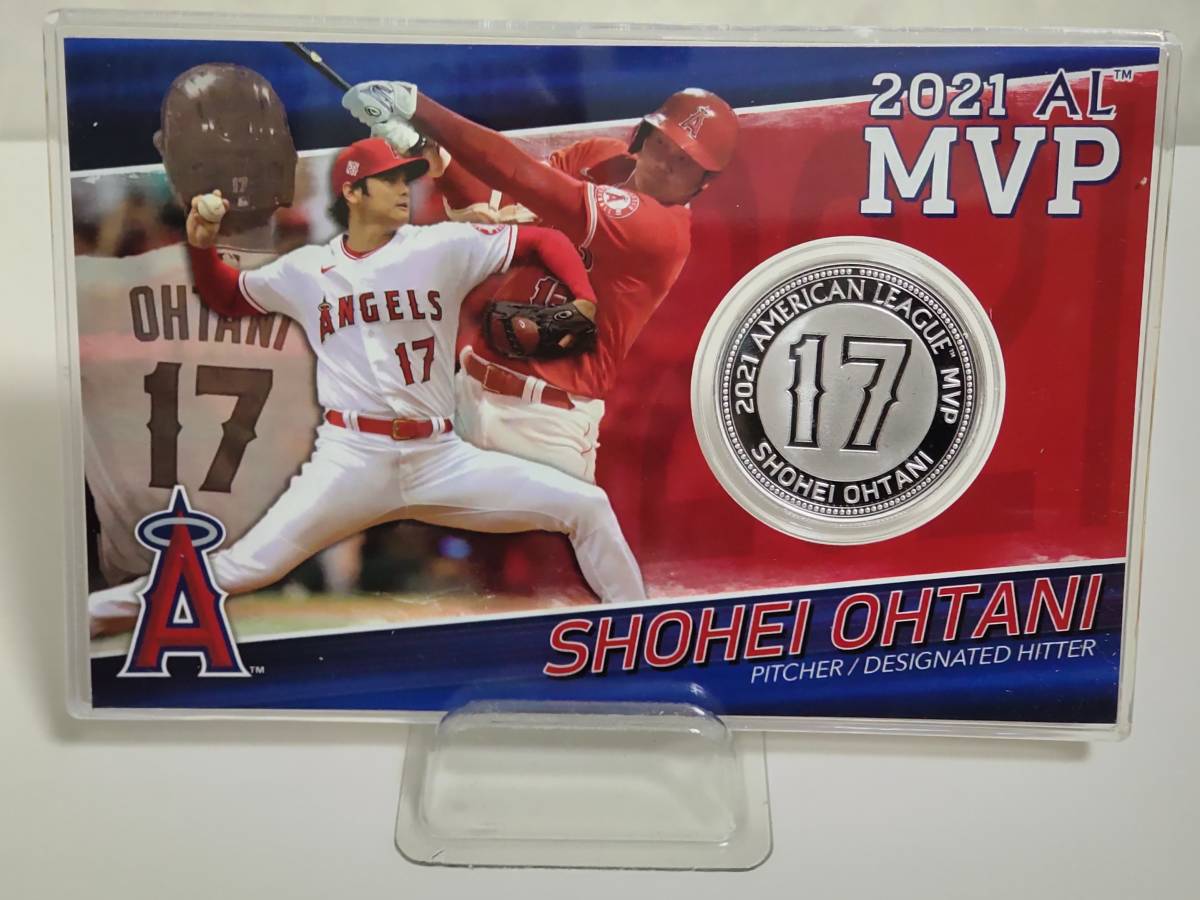 限定3000 大谷翔平 2021 AL MVP獲得記念 シルバーコインカード 初MVP 二刀流 エンゼルス 新品未使用拍卖