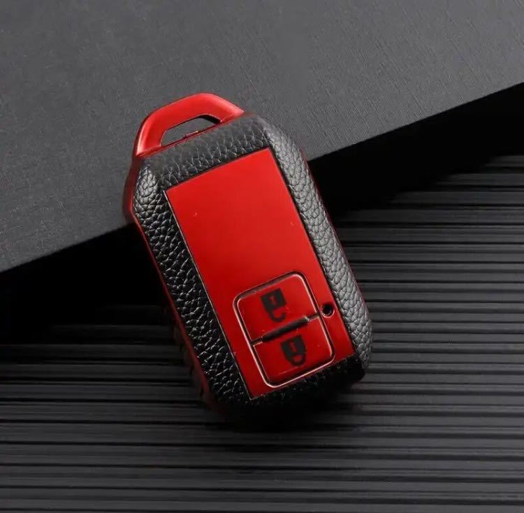 スズキ スイフト ワゴンR ハスラー ジムニー シエラ クロスビー XBEE イグニス ソリオ スペーシア キーケース レッド キーカバー 拍卖
