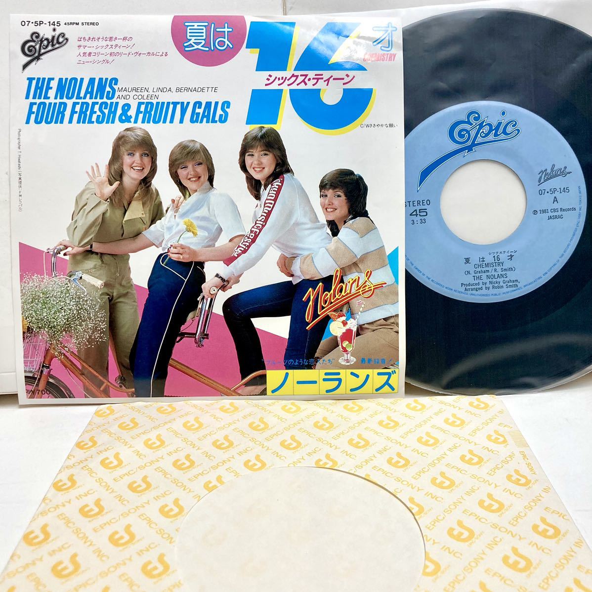 【極美品】 Chemistry 夏は16才 シックスティーン / The Nolans ノーランズ 【EP アナログ レコード 】 拍卖