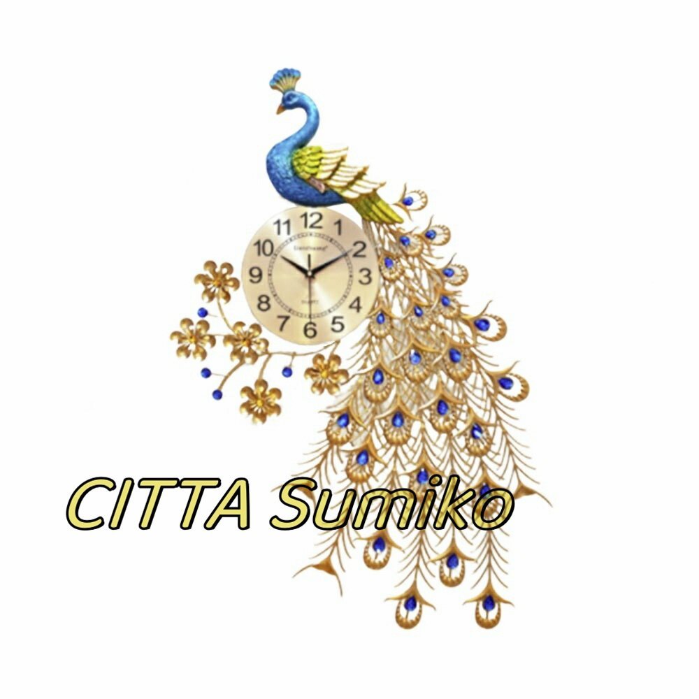人気商品クジャク 家庭用ホテル 壁掛け時計 オフィス ファクション 柱時計 個性 時計ブルー拍卖