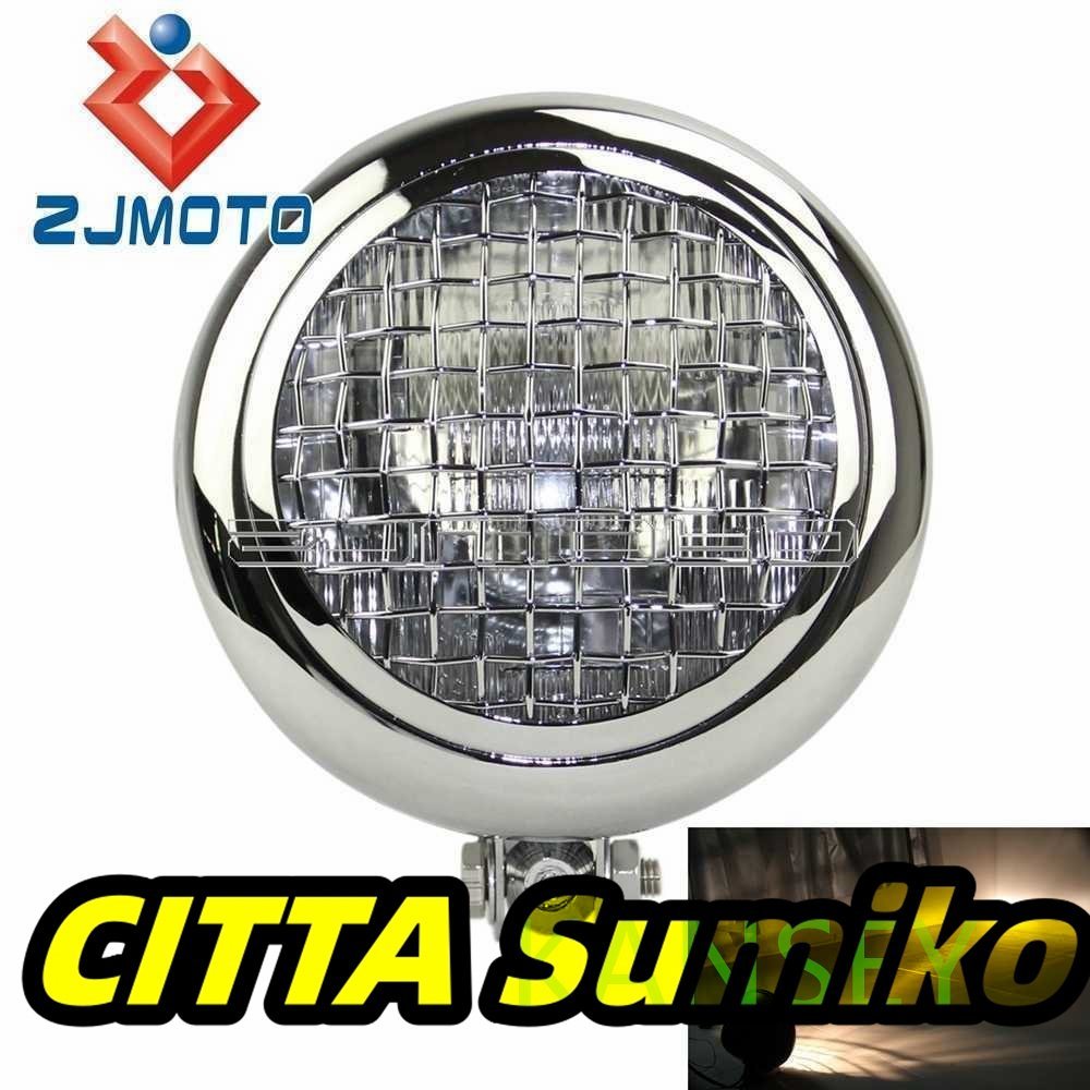 5.75 ヘッドライト カフェレーサー ビンテージ チョッパー ボバー ルーカス パン ナックル ショベル アメリカン フォグ クローム拍卖