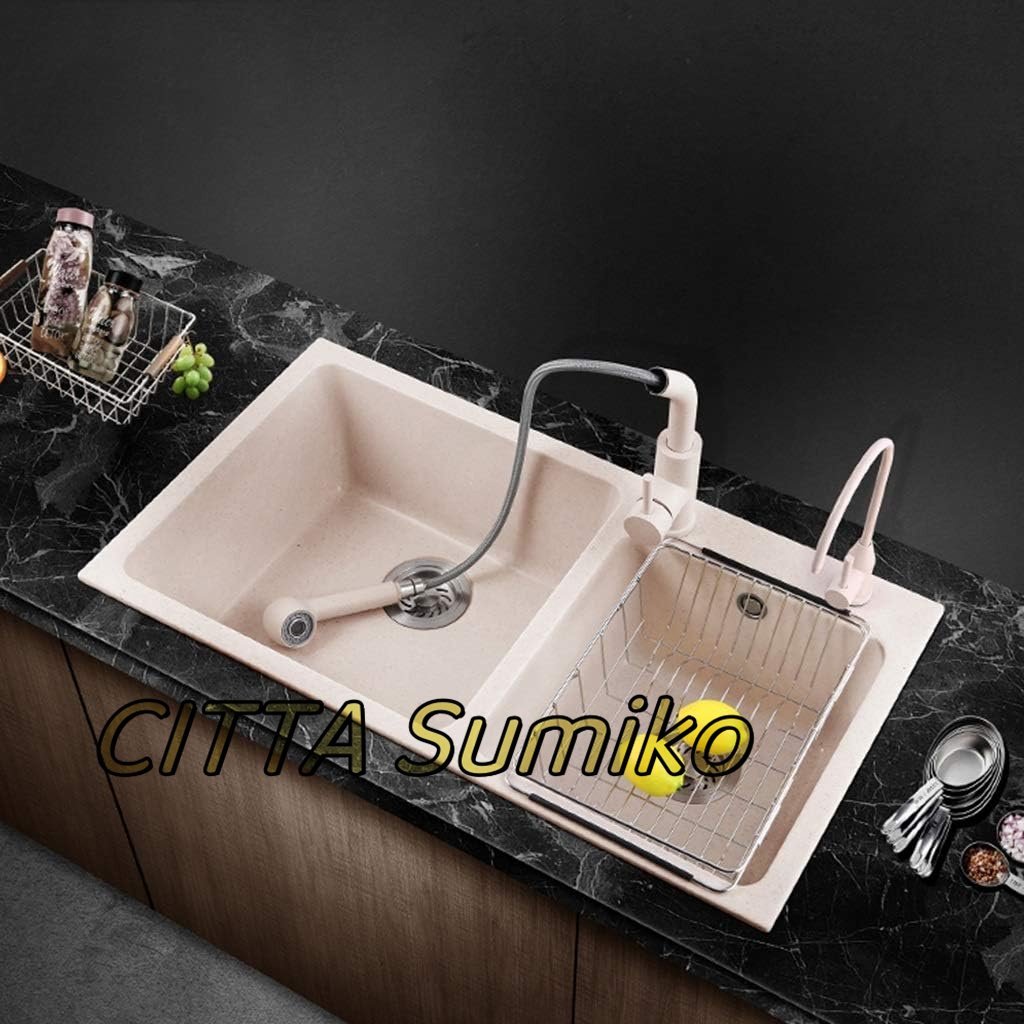 店長特選 流し台 台所 2槽シンク 大容量 キッチンツール 石英石製 キッチン リフォーム 野菜シンク拍卖