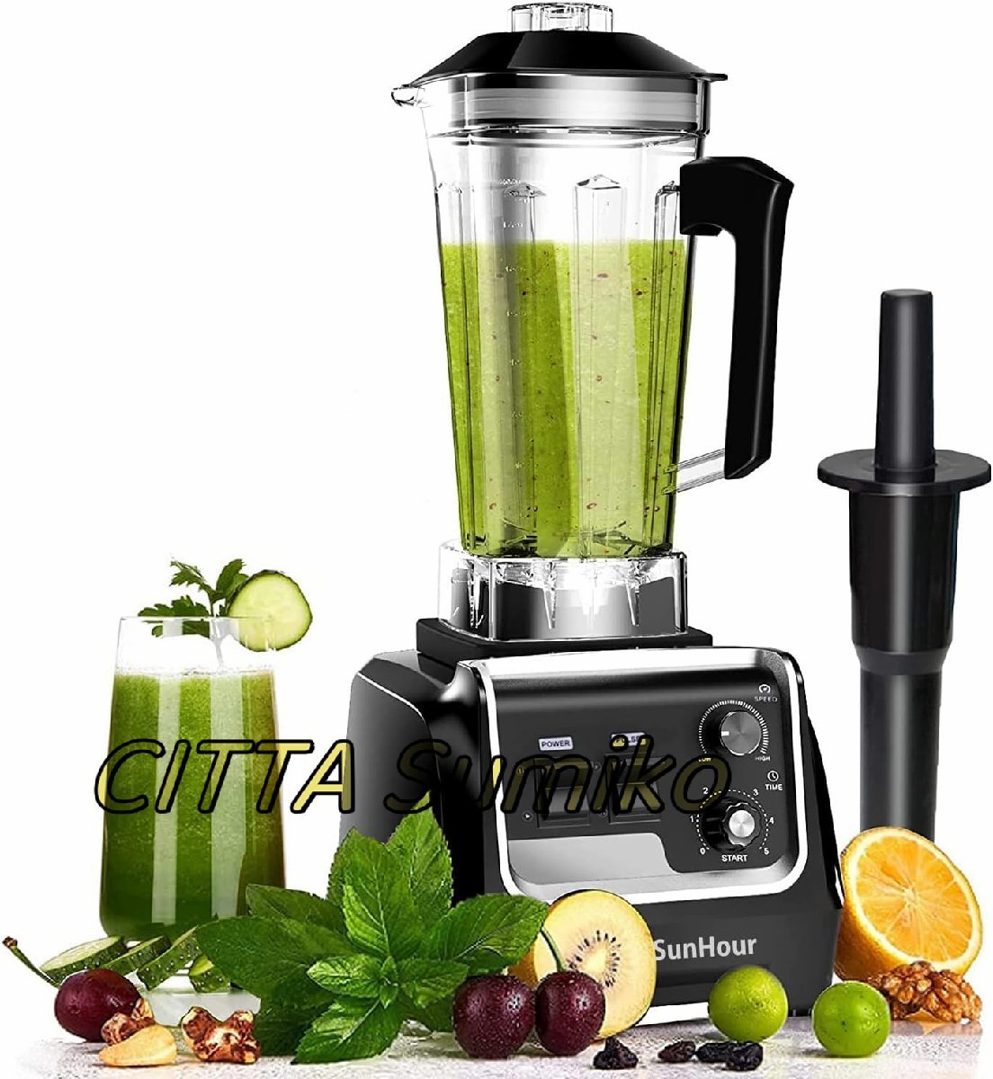 新作 ミキサー 2L ブレンダー 多機能 業務用ブレンダー 家庭用2200W ハイパワーブレンダー 45000RPM高速回転 過熱保護 水洗い可能 操作簡単拍卖