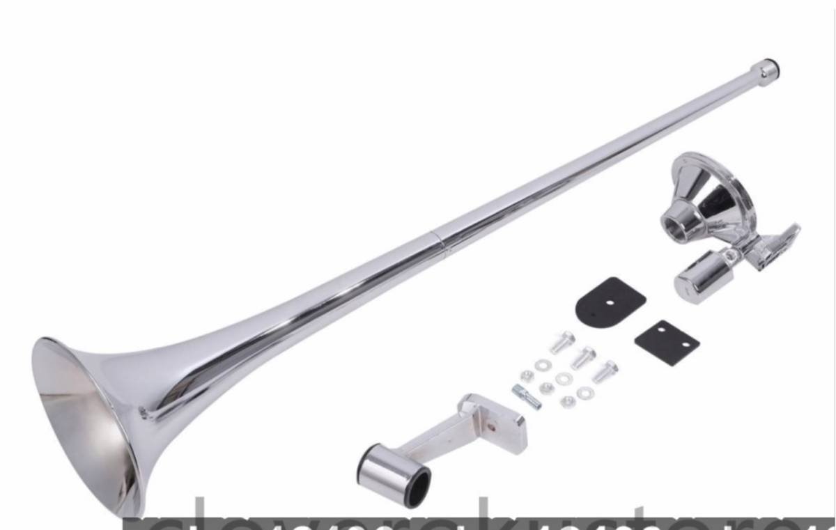 12V 24V 兼用 丸型 ビッグホーン 1000mm ラッパ エアーホーン アルミ製 ヤンキーホーン マリーン レトロ デコトラ トラック 野郎 汎用品拍卖