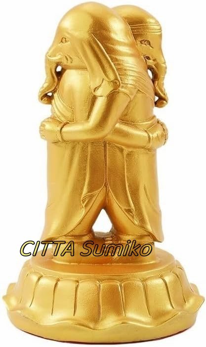 注目新作 歓喜天像 立像 真鍮製磨き仕上げ 高さ16.5cm 拍卖