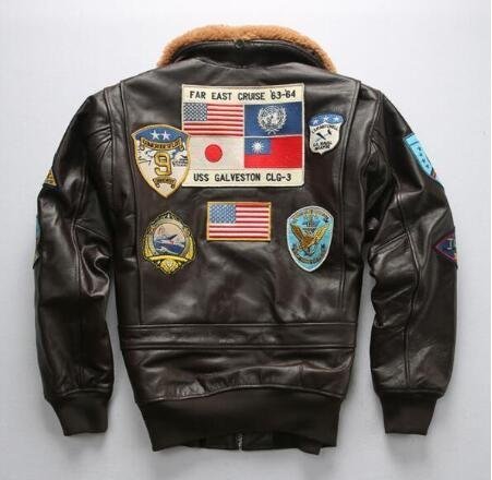 フライトジャケット メンズ ミリタリージャケット 空軍 カジュアル カウハイド ウール 襟取り外し可能 牛革 刺繍 革ジャン S~3XL拍卖