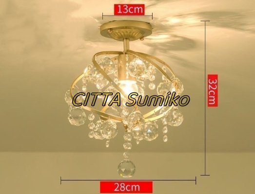 店長特選 高級感満載! 高級感溢れる ペンダントライト.洋風照明 シャンデリア 北欧デザイン シーリングライト 天井照明 水晶 1灯拍卖