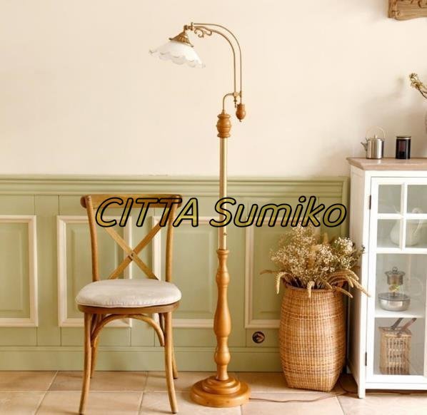 推薦作! 北欧風ランプ ソリッドウッド製フロアランプ リビング用ランプ 寝室用ランプ ベッドサイドランプ インテリア おしゃれ拍卖