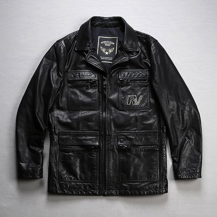 上品 レザージャケット メンズ ジャケット 柔らかい羊革0.8mm 秋冬 本革 革ジャン S~3XL 拍卖