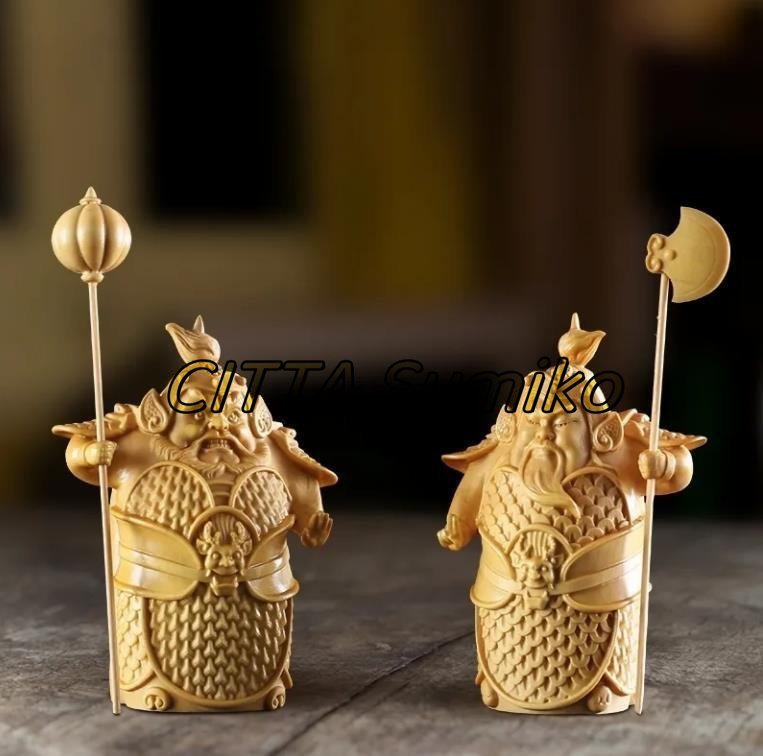 超人気 高級製品! 品質保証 高級極美品 手作り 天然 ツゲの木彫り木製彫刻 木像 置物 高さ拍卖