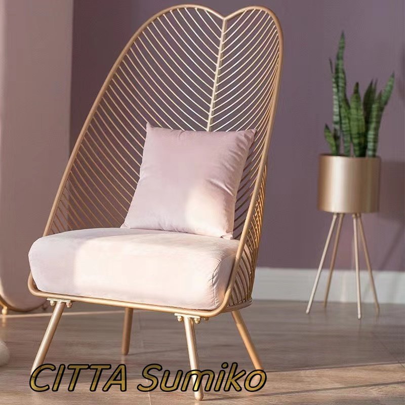 店長特選 シングルソファ アームチェア リビングチェア ラウンジチェア オオバコの葉 高弾性スポンジ 椅子 家具 装飾品拍卖