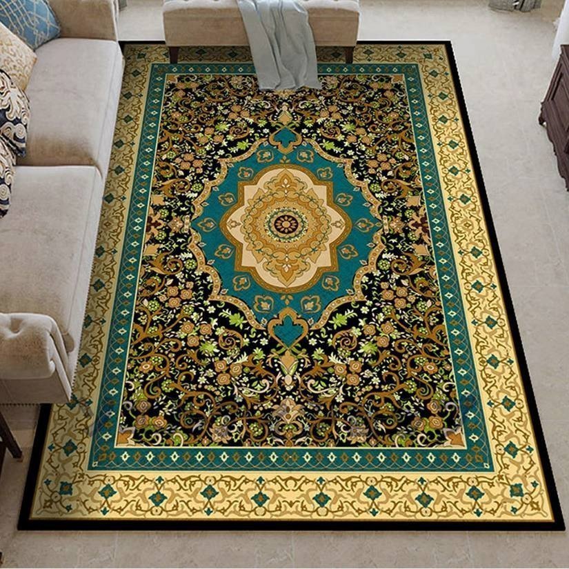 希少色★ペルシャ絨毯の本場からイラン製/シルク調/高密度ノット/玄関マット/ウィルトン/滑り止め付200*300cm拍卖