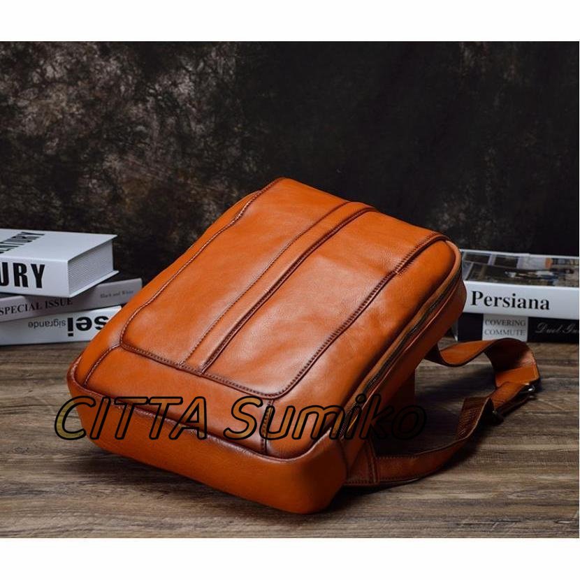 新品★ ヌメ革 ビジネスリュック 本革 デイバッグ メンズバッグ ビジネスバッグ PC レザー 手作り 紳士用 大容量 旅行 通勤 出張拍卖