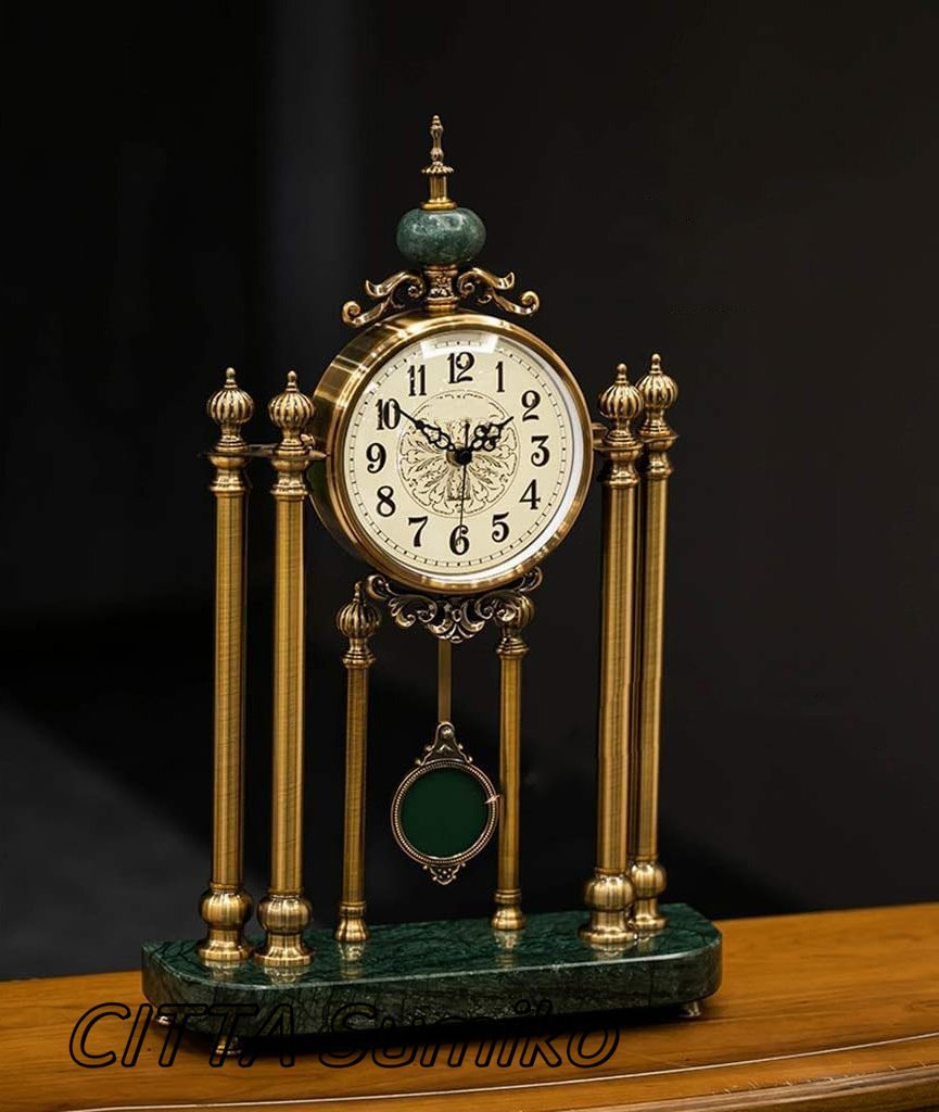 推薦作 極美品★ アメリカ式 復古 置時計 机の上 応接間 やや贅沢 置物 創意 静音 置時計拍卖