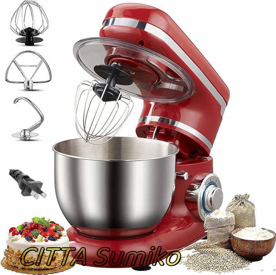 業務用スタンドミキサー 卓上ミキサー スタンドミキサー 5L大容量 7段階速度調節 1200W 一台三役 こね/泡立て/混ぜ/簡単お菓子/ケーキ作り拍卖