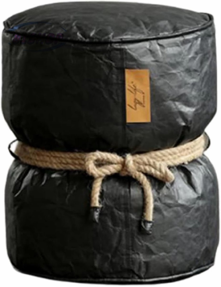 スツール クラフト紙 円柱スツール 腰掛け椅子 ローソファ まるイス チェア 丸 椅子 黒拍卖