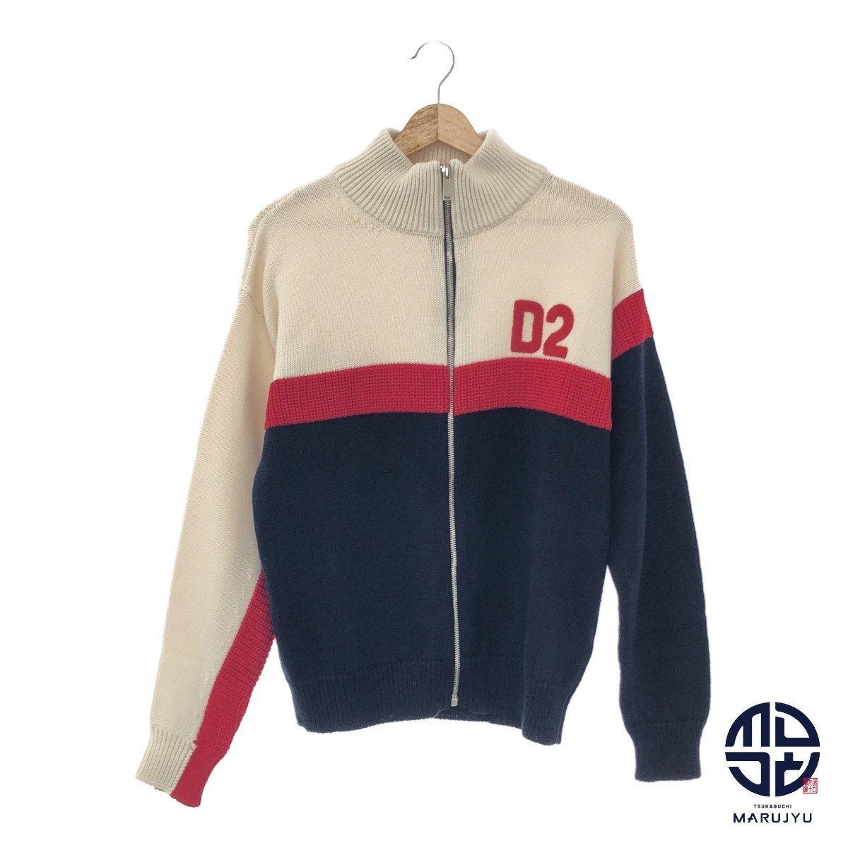 Dsquared2 ディースクエアード ジップアップ セーター 上着 赤 黒 白 キッズ 16Y アパレル 子供服拍卖