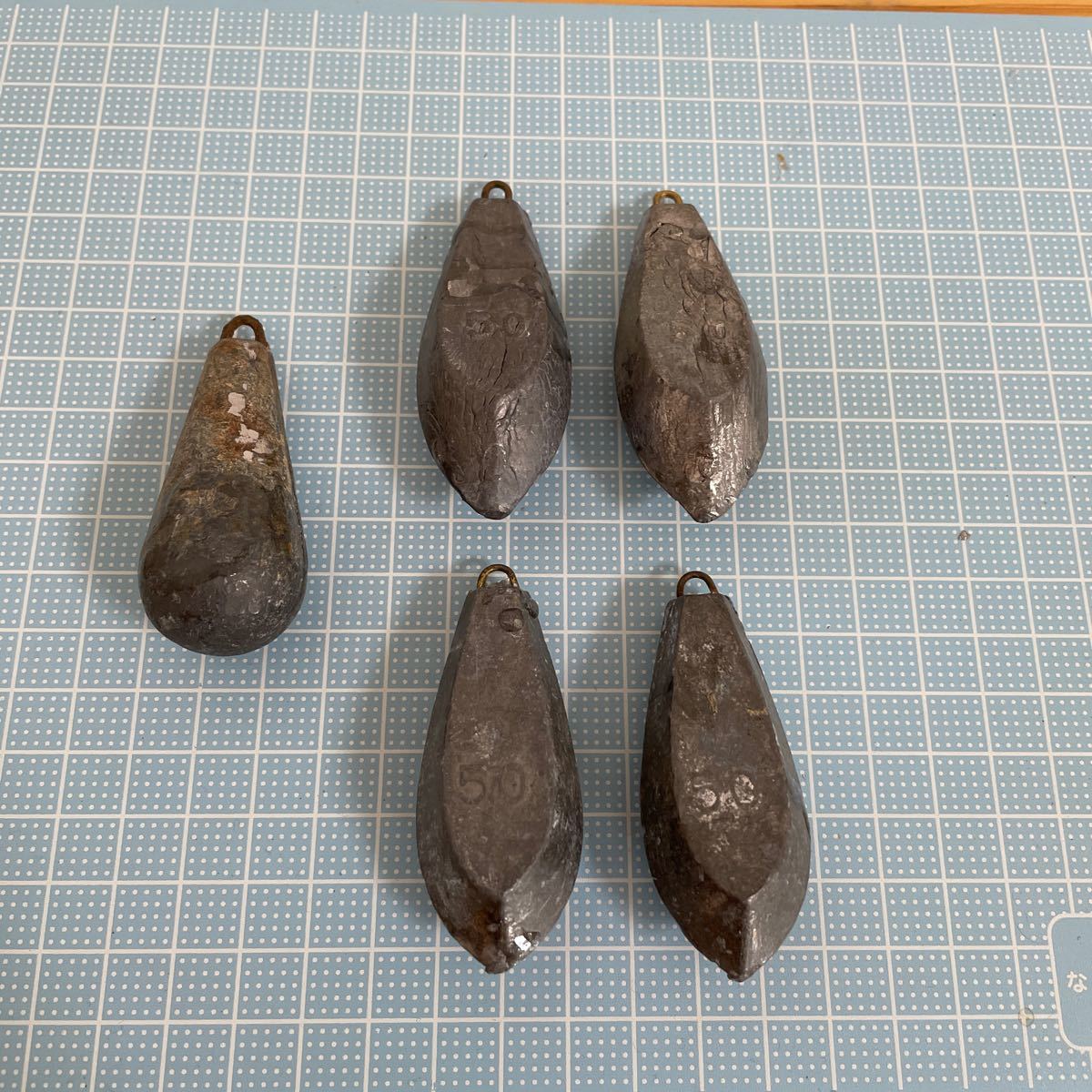 2024012402 鉛オモリ 50号 4個 海釣り 船釣り ネコポス同梱は重量制限超過により不可拍卖