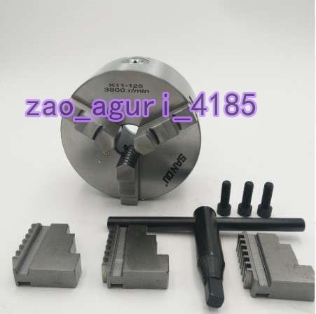 新品 ● 精密 125mm 三爪チャック ● 3つ爪チャック 旋盤用 レンチ ねじ拍卖