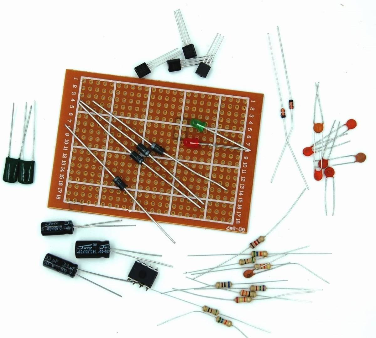 ★★基板 半田 付け 練習 キット 部品 付 10 セット 組み拍卖
