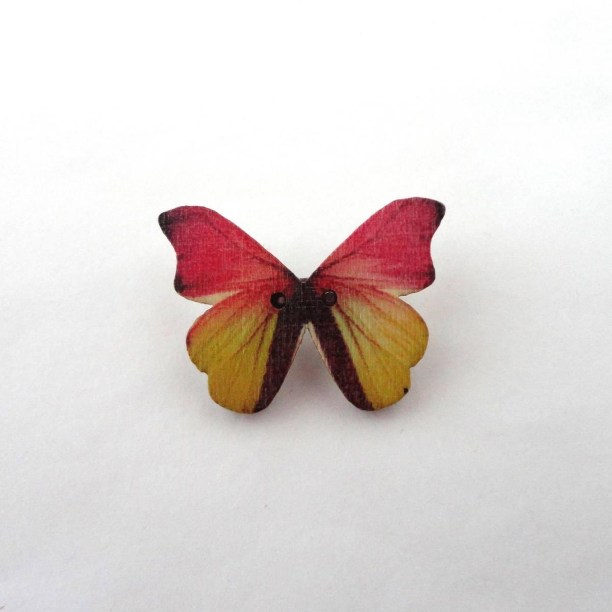 上品な蝶のブローチ*PK×YE*ウッド*ハンドメイド*b459拍卖