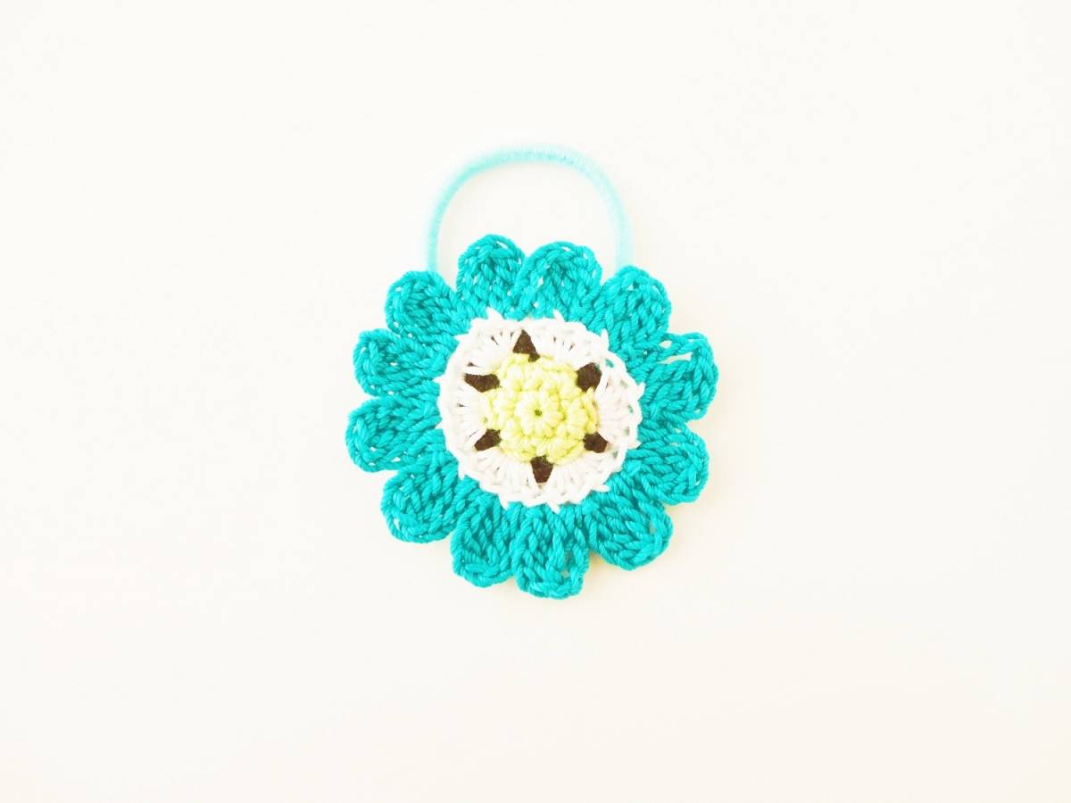 お花のヘアゴム*緑*グリーン*ハンドメイド*142拍卖