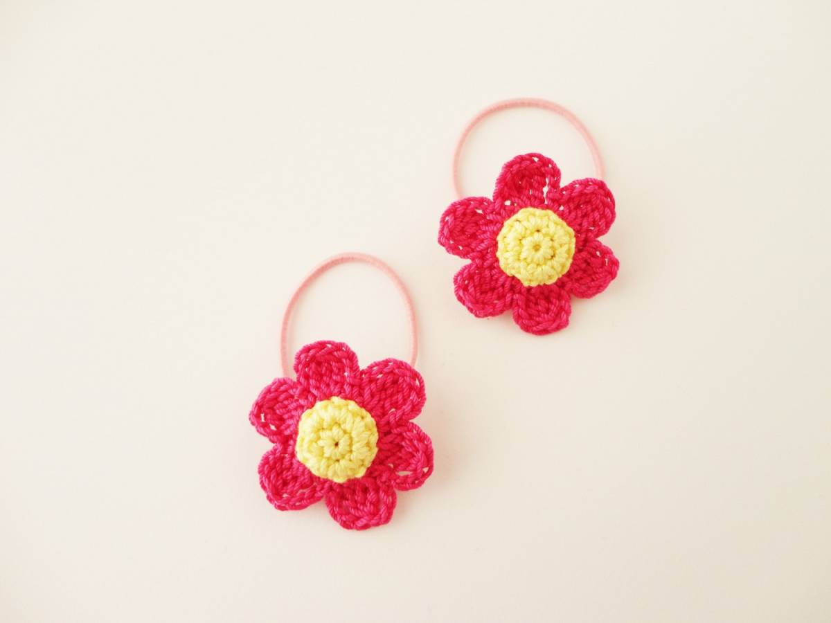お花のヘアゴム*2個セット*ピンク*ハンドメイド*178拍卖