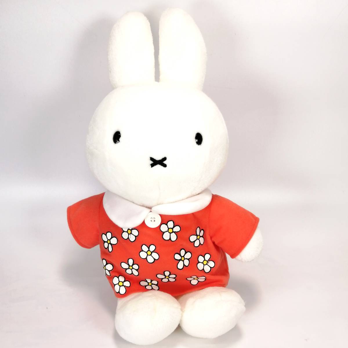 miffy オレンジ 花柄 ワンピース ぬいぐるみ 全長46㎝ ミッフィー セキグチ Dick Bruna拍卖