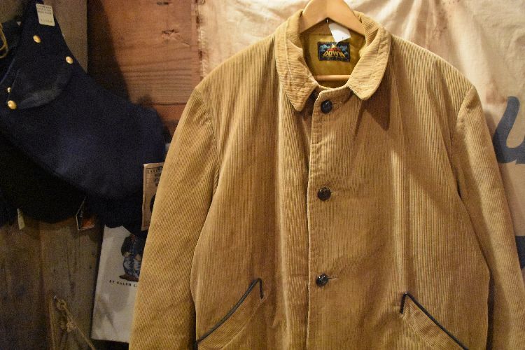 グッドカラー60sビンテージEDDIE BAUERエディバウアー日の出タグコーデュロイ×ダウンハーフコート茶系L相当アメカジアウトドアn23143拍卖