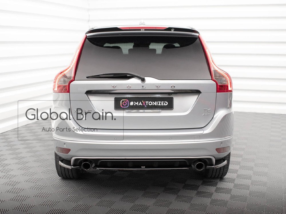 2013-2017 ボルボ XC60 Rデザイン 後期 リア ディフューザー スポイラー / リア センター スプリッター バンパー アンダー トリム エプロン拍卖