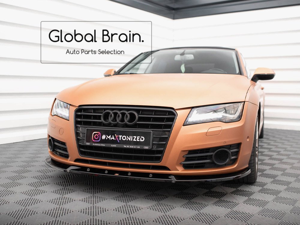 アウディ A7 4G 前期 標準 フロント リップ スポイラー V2/ フロント スプリッター エプロン バンパー ディフューザー スカート エアロ拍卖