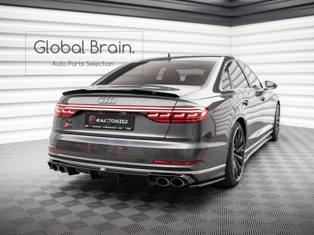 アウディ S8 D5 リア ディフューザー / リア スプリッター リア バランス バンパー アンダー カバー拍卖