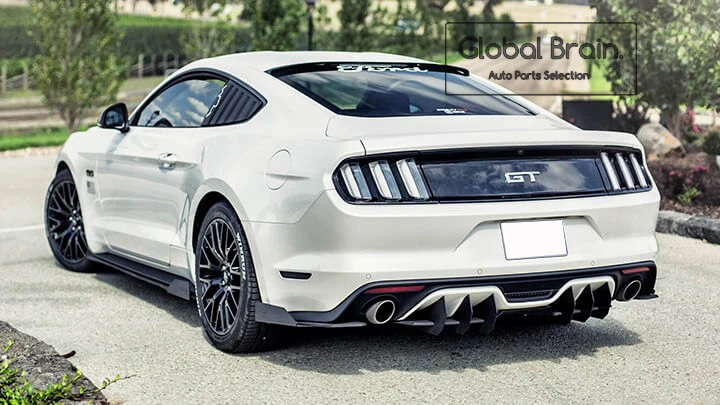 2015- フォード マスタング GT リア スパッツ用 ウィングレット エクステンション /スプリッター ディフューザー スポイラー エプロン拍卖