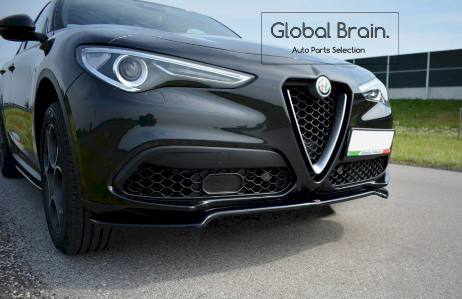 アルファロメオ ステルビオ ステルヴィオ フロント バンパー リップ スポイラー Ver.1 / アンダー スプリッター エプロン ディフューザー拍卖