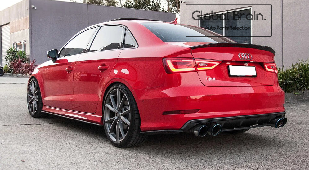 アウディ S3 8V 前期 セダン リア センター ディフューザー / スポイラー バンパー アンダー カバー エアロ拍卖