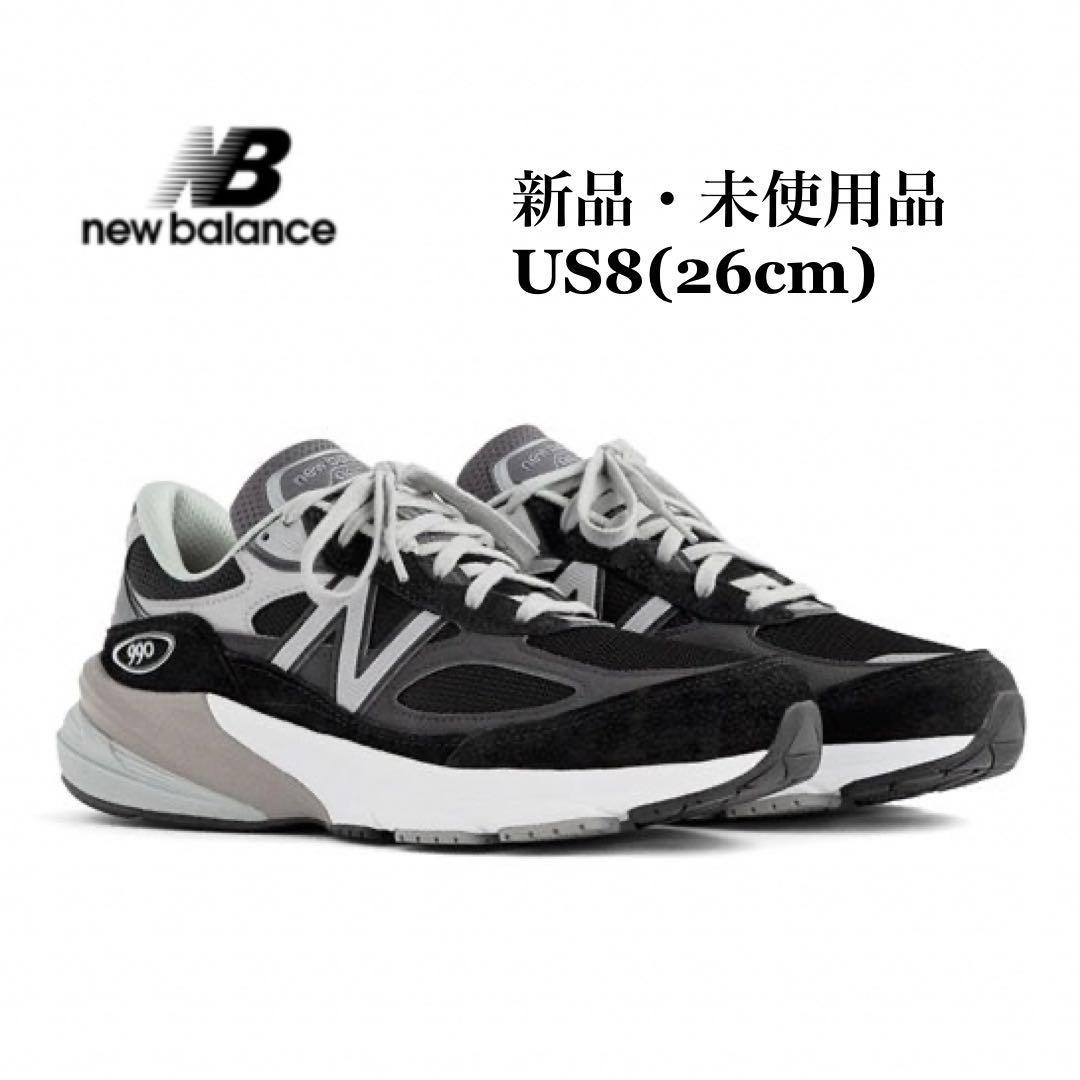 NEWBALANCE ニューバランス M990BK6 990V6 ブラック メンズスニーカー US8拍卖
