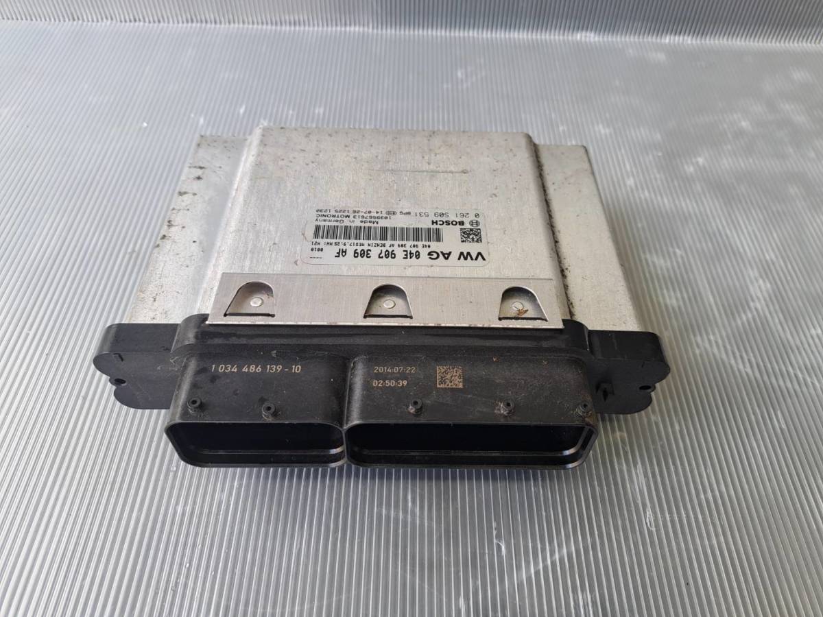 VW ポロ ECU エンジンコンピューター 04E907309AF フォルクスワーゲン Polo 6RCJZ エンジンコントロールコンピューター拍卖