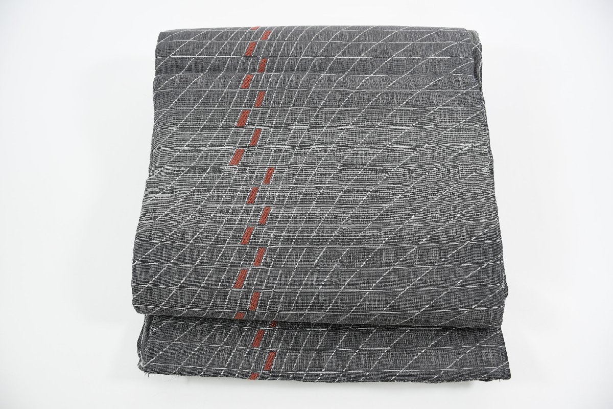 袋帯 全通柄 よろけ縞 おしゃれ 帯丈440cm ★着物屋 ne-7078 桜庭呉服店拍卖